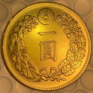 26.51g 金貨　一圓金貨 明治22年　菊の御紋 大日本 龍 美品　古銭　旭日 骨董品 