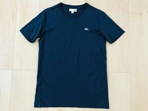 【良品】LACOSTE★Tシャツ★紺★US-XXS