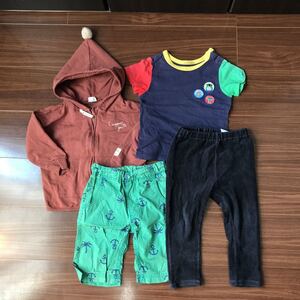 子供服 パーカー 半袖Tシャツ 長ズボン ハーフパンツ 90〜110