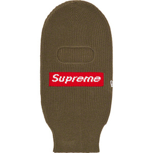 新品 22AW Supreme New Era Box Logo Balaclava ニューエラ ボックス ロゴ バラクラバ Olive オリーブ フェイスマスク スキーマスク 帽子