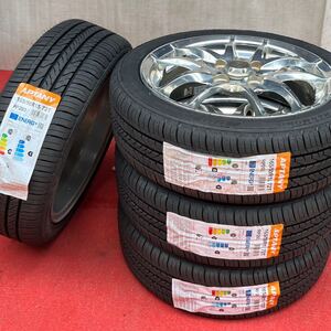 新品タイヤ24年式。TRANSメッキ15インチ×5J +45 4H 100 APTANY 165/50R15 4本。 N-ONE コペン アルトワークス N-BOX ルークス デイズ他等