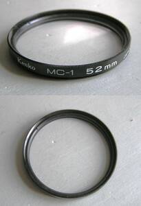 Kenko 　(770)　 美品・レンズフィルタ　52mm 　MC-1 （紫外線防止、レンズ保護）　ケンコー