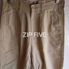 ZIP FIVE リネンコットンサルエルテーパードパンツ