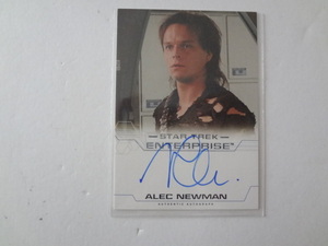 スタートレック Star Trek:Enterprise Season Four Alec Newman as Malik 直筆サイン入り トレカ 送料110円