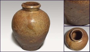 丹波 壷 壺 江戸初期頃 時代物 高さ30cm 茶壷 陶磁器 古陶磁器　　　a1835