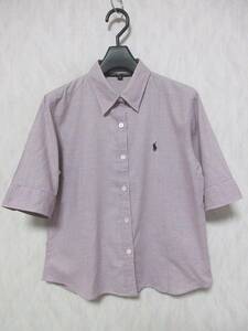 ラルフローレン RALPH LAUREN 半袖 シャツ 薄紫 11 irmri yg3593