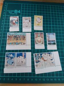 ..未使用切手　相撲絵シリーズ　50円切手15枚　550円分　銘板付き