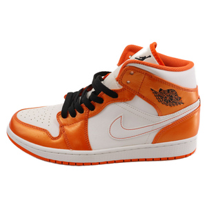 NIKE ナイキ AIR JORDAN 1 MID SE エアジョーダン ミッドカットスニーカー オレンジ/ホワイト US9.5/27.5cm DM3531-800