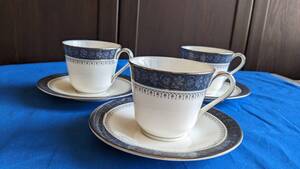 送料無料★★ROYAL　DOULTON　SHERBROOKE　H　５００９　コーヒーカップ＆ソーサー３客セット ★