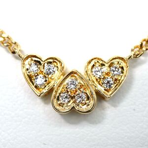 1円〜!!美品!!POLA jewelry(ポーラジュエリー)《K18 天然ダイヤモンドペンダント》F 約6.4g 約44.0cm diamond pendant EG2/EG4 E397