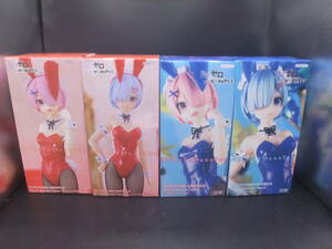 Re:ゼロから始める異世界生活 BiCute Bunnies Figure レム ラム　フィギュア バニー リゼロ　レッド＆ブルーver. 赤　青 