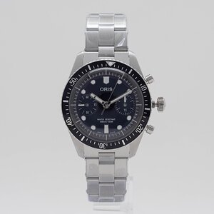 オリス ダイバーズ65 クロノグラフ 40mm SS 腕時計 01 771 7791 4054 シルバー ブレスレット メンズ 自動巻き ORIS 未使用 中古