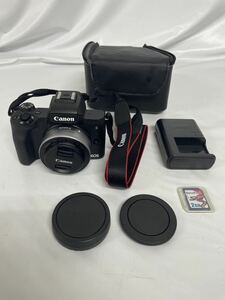 美品　Canon キャノン　EOS Kiss M (PC2328) ミラーレス一眼カメラ　EF-M 22mm STM + f＝17mm 動作確認済