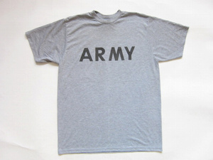 米軍/ARMY/Tシャツ/両面プリント/IPFU/杢グレー系【M】実物/メンズ/D137-01-0085