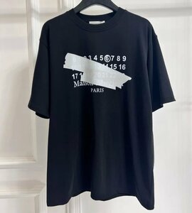 Maison Margiela メゾン マルジェラ トップス Tシャツ メンズ レディース カジュアル ブラック Ｌ