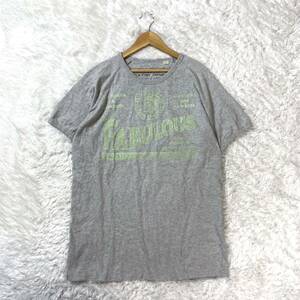 DIESEL ディーゼル 半袖Tシャツ プリントTシャツ グレー コットン系 メンズ L YA7156