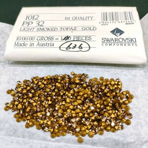 ☆ほぼ未使用 SWAROVSKI スワロフスキー ヴィンテージ ルース 1012 32PP 10gross Light Smoked Topaz ライトスモークトパーズ R-216