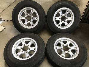 【200系ハイエース】20年製195/80R15 107/105L LTグッドイヤースタッドレスタイヤ 15×6J+33 PCD139.7 6H wedsアルミホイール ４本