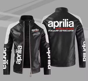 aprilia PUレザーバイクジャケット,ハイエンド,プラス,ベルベット,暖かい, S〜5XL/カラー選択可