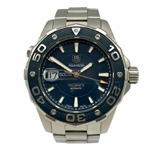 稼働品 TAG HEUER タグホイヤー WAJ2112 アクアレーサー キャリバー5 デイト 黒文字盤 SS 自動巻き メンズ 腕時計 コマ・冊子付き