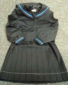 ★女子中学生制服★青森県弘前市立第五中学校制服★珍しい青線★セーラー服(冬服)被り★12号★未使用新品★b