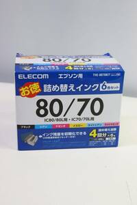 ELECOM エレコム エプソン用 詰め替えインク 6色セット THE-8070KIT IC80/80L用・IC70/70L用 新品 （R610