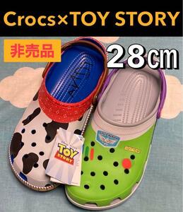 【非売品】28㎝ 新品 クロックス×トイストーリー コラボ サンダル ウッディ バズ/Disney ディズニー toy story ランド シー