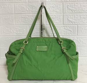 no24300 -G kate spade new york ケイトスペード ナイロン レザー 肩掛けショルダー トート ミニボストン バッグ ☆