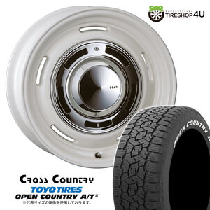 4本セット クリムソン クロスカントリー CROSSCOUNTRY 17x7.0J 10/108/114.3 +47 White TOYO トーヨーオープンカントリーA/T3W 225/65R17WL