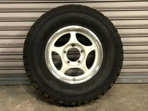 ハードタックル 16×6J -18 ★ダンロップ MT2 245/75R16★1本★チューブ入り スペア用★ジムケンタック★京都府南部出品★手渡し相談可能