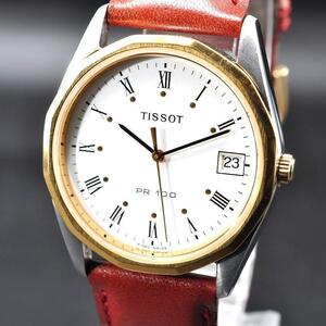 TISSOT ティソ P360/400 クォーツ コンビ アナログ ラウンド サファイアクリスタル ローマ数字 ローマン 腕時計 ベルト新品 w-12045