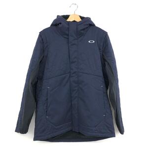 未使用品◆OAKLEY オークリー ジップアップ ジャケット XXL◆ ネイビー メンズ アウター UNEVEN　PUFF　JACKET 2WAY ベスト 5