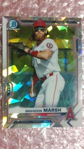 送料込即決 2021 Bowman Chrome Prospects Atomic Refractor BCP-112 Brandon Marsh ブランドン・マーシュ アトミックリフラクター 