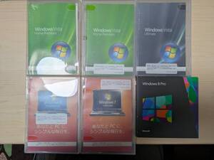 Windows OS インストールDVD 6枚 (Vista、7、8)