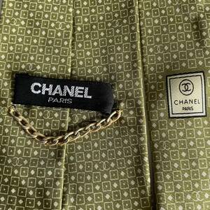 CHANEL(シャネル) 緑マイクロスクエアココマークネクタイ