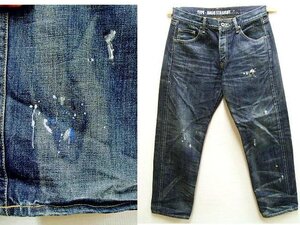 即決[S]NEIGHBORHOOD 2008年 WASHED.BASIC.DENIM/14OZ-PT ペンキ加工 ペイント BASIC STRAIGHT サベージデニム SAVAGE パンツ■5833