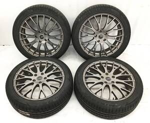 4本セット 18インチ 225/45ZR18 MINERVA RADIAL F205 21年製 ホイール ENKEI Creative Direction 18×7J 114.3 5H HONDA オデッセイ