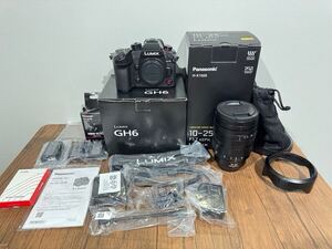 中古整備品 Panasonic LUMIX DC-GH6 ボディ ＋ ジャンク品レンズ Leica DG VARIO-SUMMILUX 10-25mm F1.7 H-X1025 おまけ多数 匿名配送