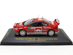 A★ixo(イクソ) 1/43★ プジョー 307 WRC マーカス・グロンホルム 2004 モンテカルロ+マールボロ タバコロゴ ★ Peugeot 307 WRC Marlboro