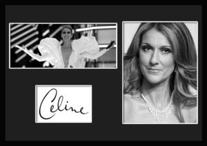 10種類!Celine Dion/セリーヌ・ディオン/サインプリント&証明書付きフレーム/BW/モノクロ/ディスプレイ(7-3W)