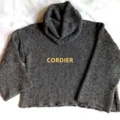 ワールド CORDIER コルディア 杢グレーのオフタートルネック ニット