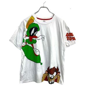 LOONEY TUNES 半袖 キャラクターTシャツ XLサイズ ルーニー・テューンズ ホワイト コットン 古着卸 アメリカ仕入 t2409-3556