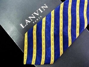 ♪今週の特売980円～♪3037♪良品【LANVIN】ランバン【装飾 ストライプ 柄】ネクタイ♪