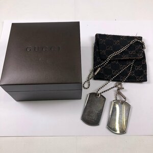 ■【買取まねきや】GUCCI グッチ ネックレス ボールチェーンドッグタグ シルバー Sv950■