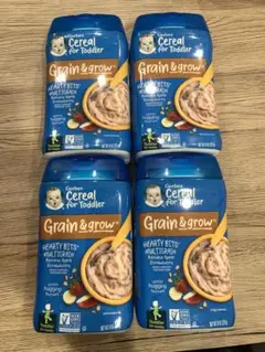 gerber シリアル grain&grow(イチゴ、バナナ、リンゴ) 4個