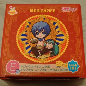 【未使用】初音ミク＆マジックスパイスコラボ スープカレーボウル スプーン 1本付 非売品 TYPE-A 赤 E賞 Happyくじ MAGIC SPICE