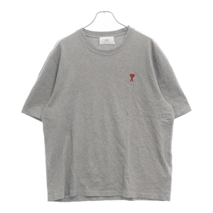 アミアレクサンドルマテュッシ RED AMI DE COEUR TSHIRT ハートロゴ刺繍Tシャツ 半袖 カットソー グレー BFUTS005.726