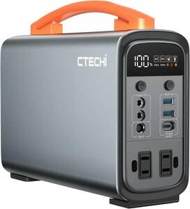 新品　CTECHi ポータブル電源 小型 240W 大容量 320Wh/ 100000mAh 100V ポータブルバッテリー リン酸鉄リチウムイオン電池 蓄電池