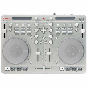 【中古】 Vestax DJコントローラー Spin2 シルバー iPhone iPad iPod touch対応 al