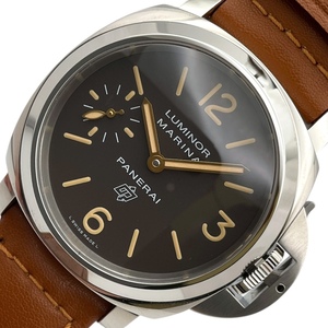 パネライ PANERAI ルミノールマリーナ ロゴアッチャイオ 世界1000本限定 PAM00632 ブラック ステンレススチール 腕時計 メンズ 中古